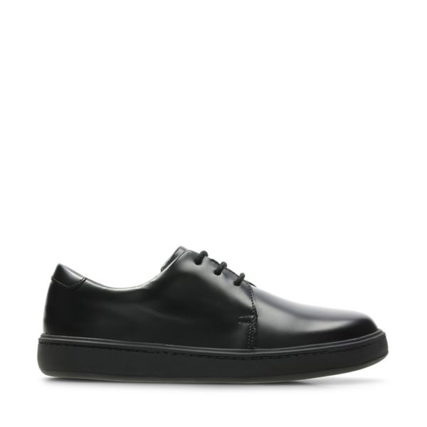 Clarks Boys Street Spark Youth School Shoes Black | USA-3572460
